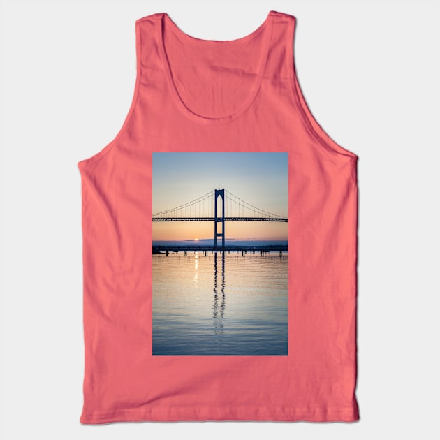 Newport Bridge Sunrise Tank Top by mcdonojj